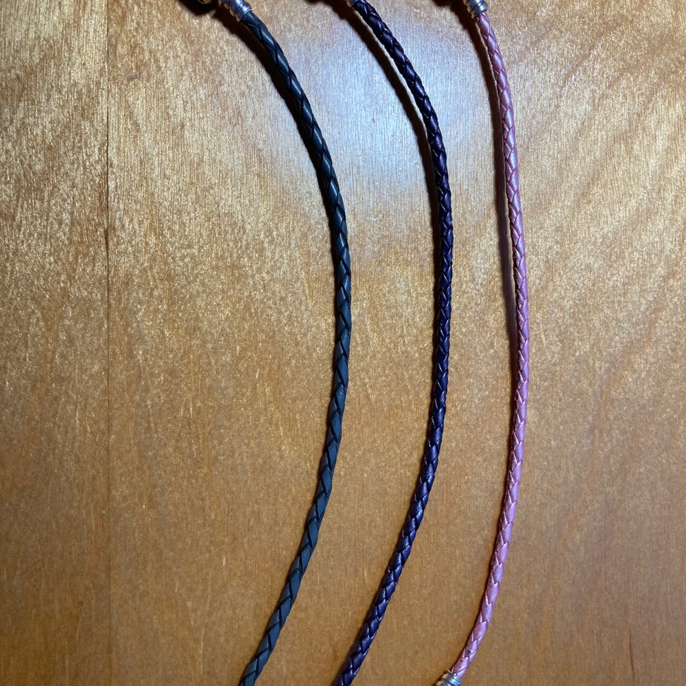 Pandora leather single wrap bracelets